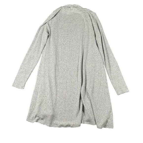 WHBM Small White Black Striped Open Front Long Sleeve Cardigan - Picture 9 of 9